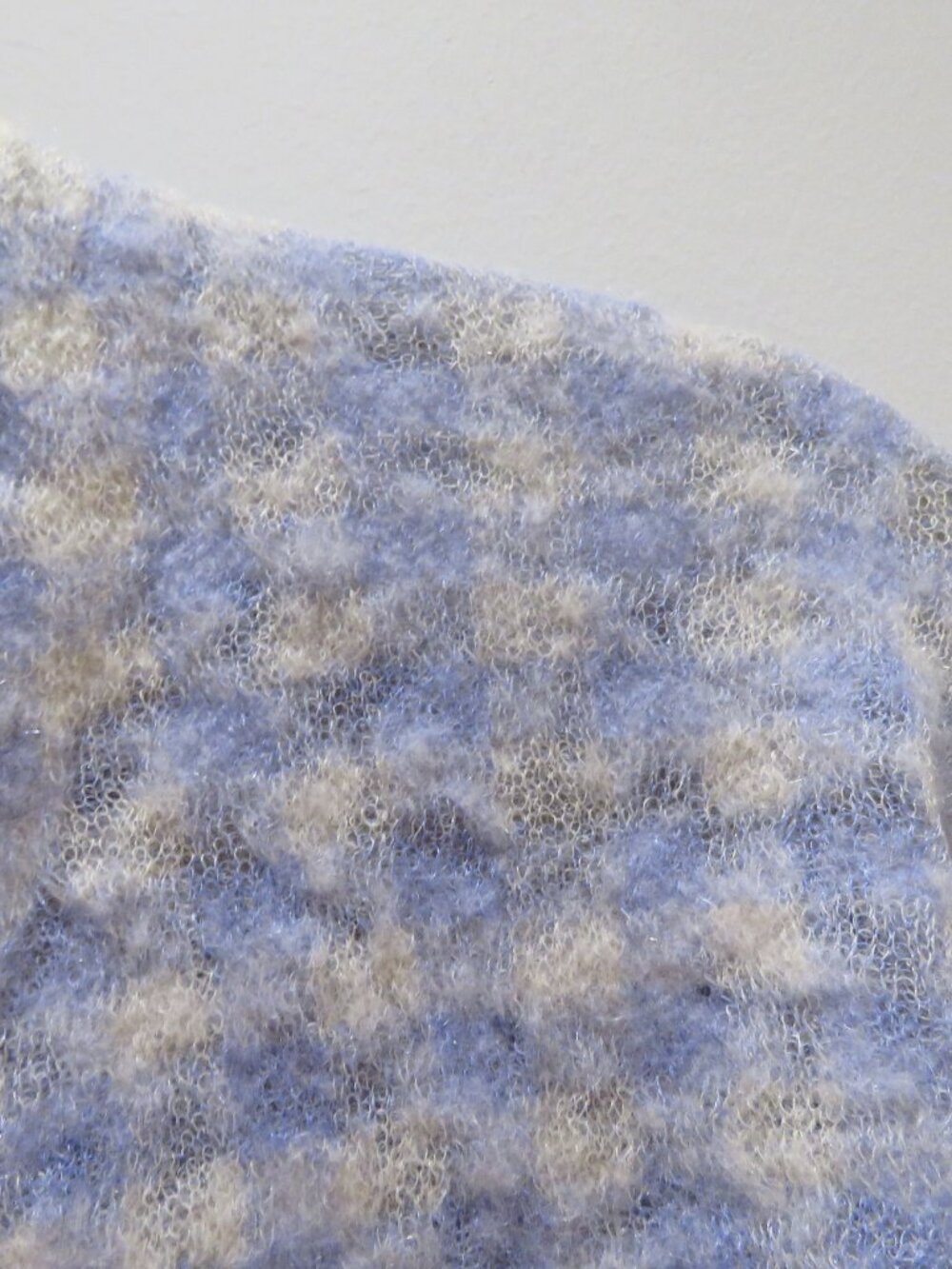 URAGO Wool Blend Gingham Check Cropped Cardigan Twee Cottagecore Coquette - Picture 4 of 11